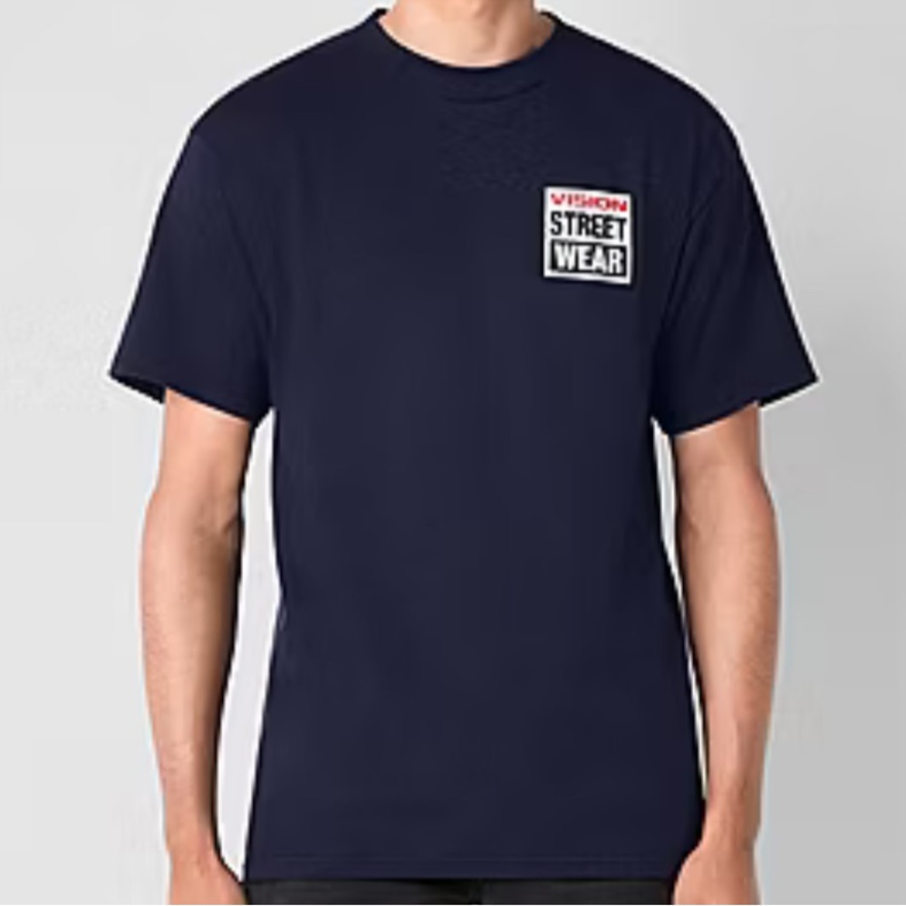 Vision Street Wear T Shirt skate skateboard VSW BMX blue Mens Size XL